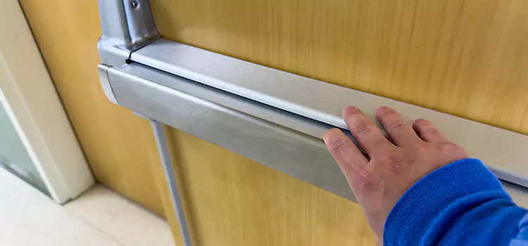 Installing a Push Bar on a Door Spring Valley